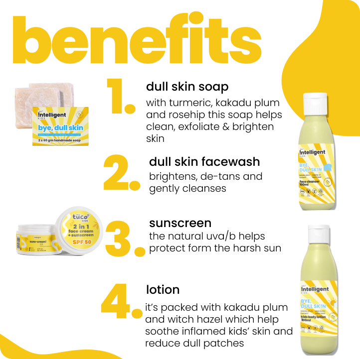 Ultimate Dull Skin Kit: Soap + Lotion(100 ml) + Sunscreen (SPF 50) + Face Cleanser