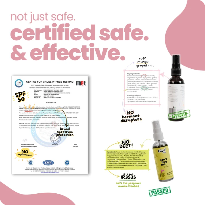 Kids Safe Adventure Gift Pack: body mist + sunscreen + mosquito repellent spray