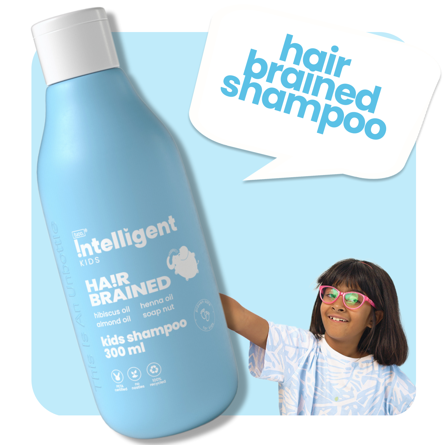 TuCo Kids Shampoo is the perfect solution for kids aged 3-15, designed to gently cleanse and nourish their hair with natural ingredients like Hibiscus, Henna, Reetha, and Amla. This sulfate-free, paraben-free formula soothes itchy scalps, detangles knots, and leaves hair soft, shiny, and strong. Ideal for sensitive skin, this eco-friendly shampoo is cruelty-free and made with plant-based extracts to promote healthy hair growth. Whether you're looking for a chemical-free, safe shampoo for kids or