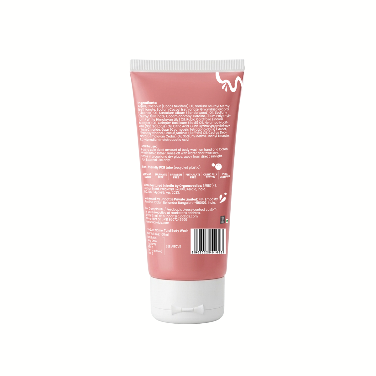 Grime Master Shower Gel 100ml — back of pack, ingredients & product details | Tuco Kids