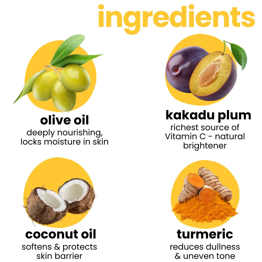 Bye, Dull Skin Kids Soap with Turmeric Pack of 3