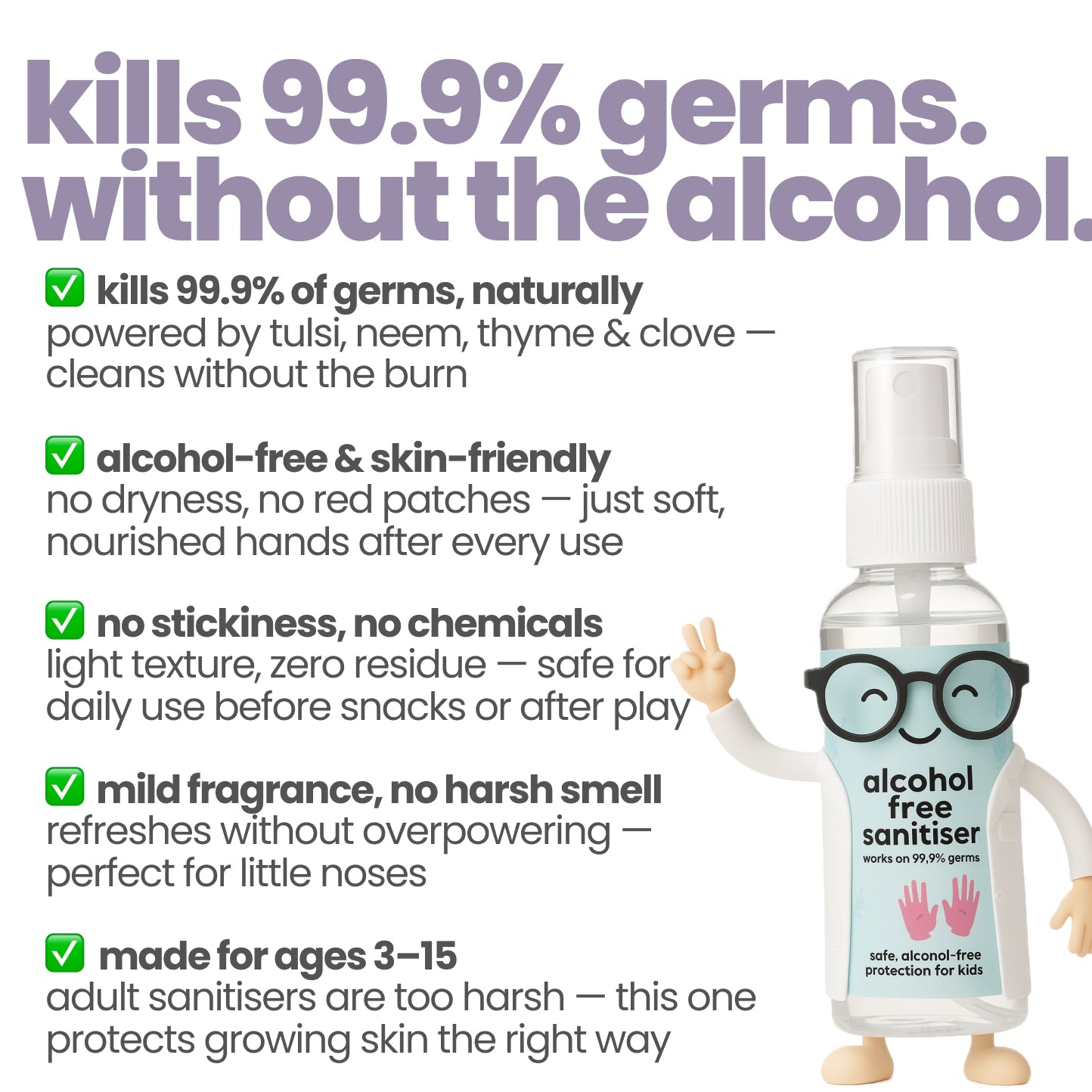 Alcohol - Free Sanitiser 100ml! - Tuco Kids