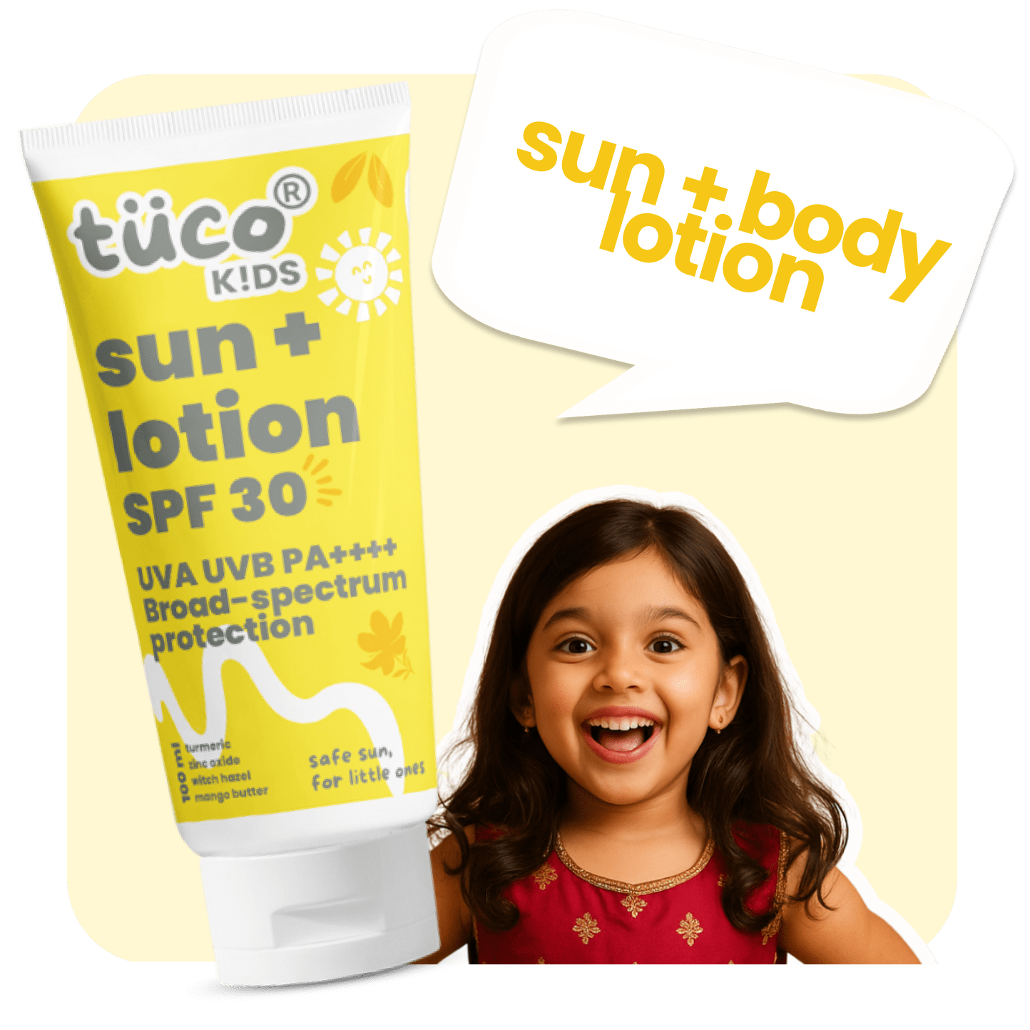 Body Lotion + Sunscreen for Kids SPF 30 - 100 ml - Tuco Kids