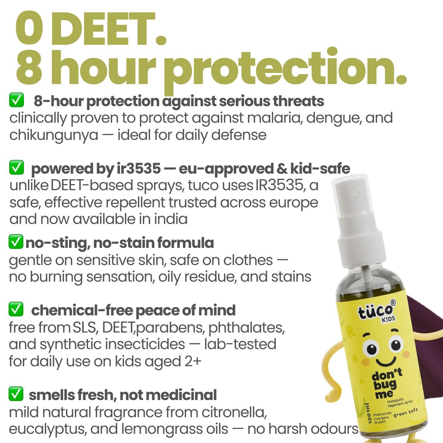 Natural Mosquito Repellent Spray for Kids - Tuco Kids