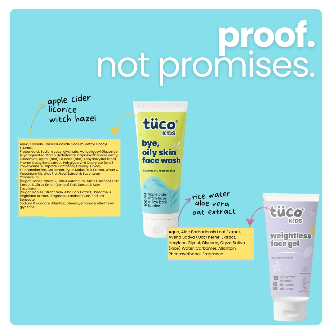 Teen Acne Kit: Oily Skin Face Wash + Weightless Face Gel