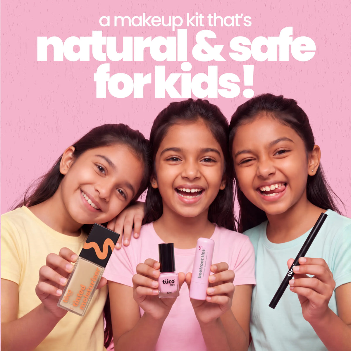 Hazelnut (Medium Shade) Face Tint & Pink Nail Glam Kit
