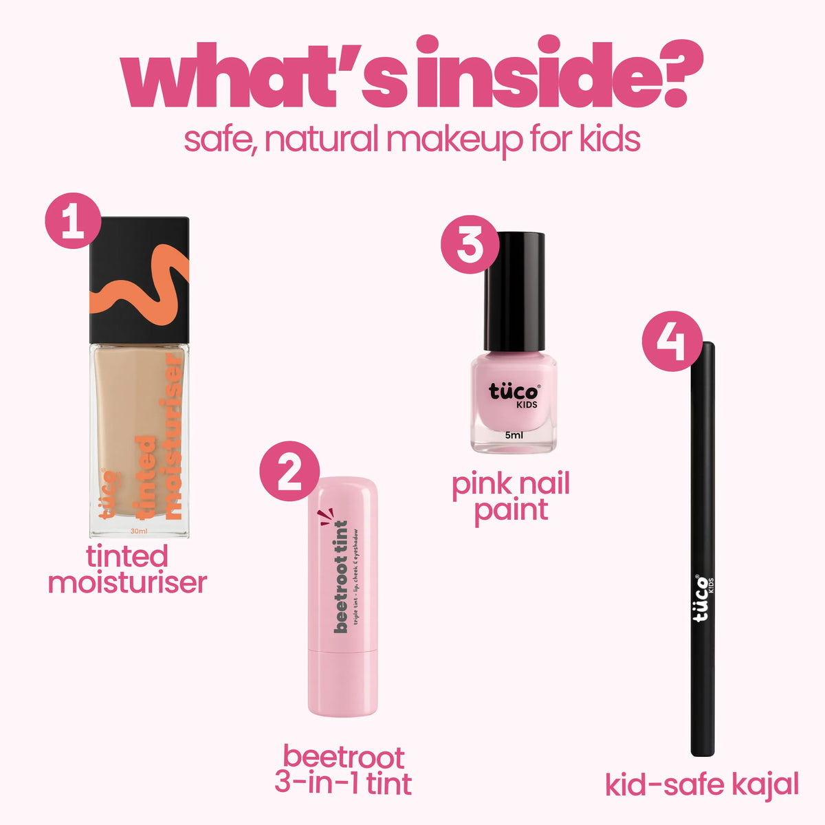 Hazelnut (Medium Shade) Face Tint & Pink Nail Glam Kit