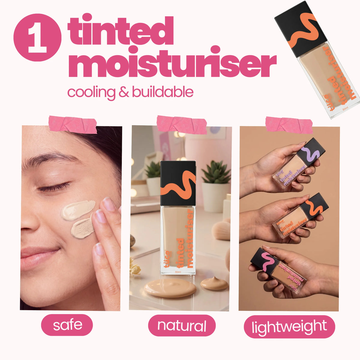Hazelnut (Medium Shade) Face Tint & Pink Nail Glam Kit