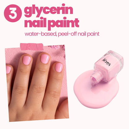 Hazelnut (Medium Shade) Face Tint & Pink Nail Glam Kit