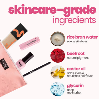 Hazelnut (Medium Shade) Face Tint & Pink Nail Glam Kit