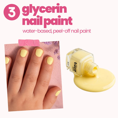 Hazelnut (Medium Shade) Face Tint & Yellow Nail Glam Kit