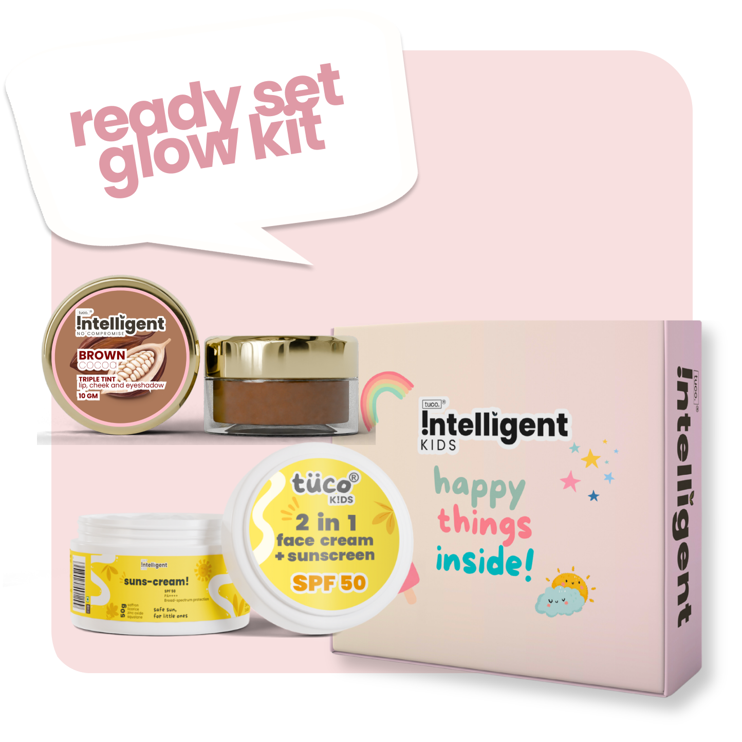 Ready Set Glow Kit : Sunscreen SPF 50 + Cocoa Tint