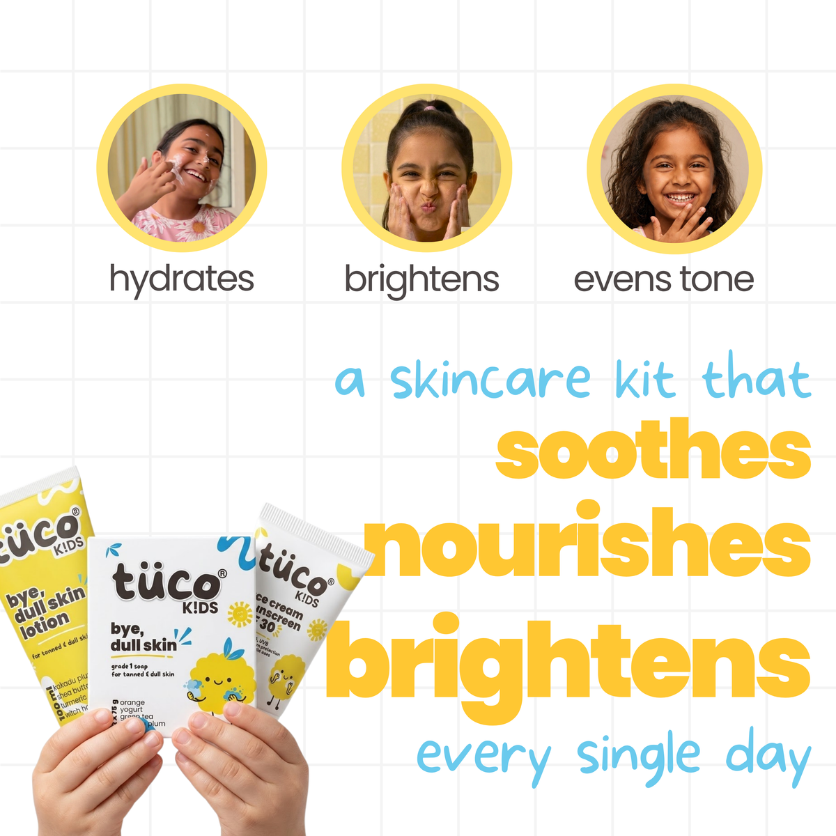 3-in-1 Dull Skin Glow Kit for Kids - SPF 30