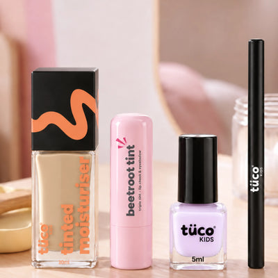 Hazelnut Face Tint & Purple Nail Glam Kit