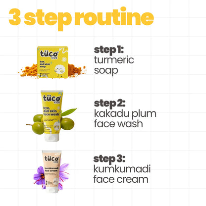Patchy Skin Kit: Kumkumadi Face Cream + Dull Skin Face Wash + Dull Skin Soap