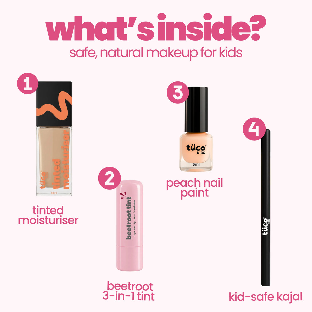 Hazelnut (Medium Shade) Face Tint & Peach Nail Glam Kit