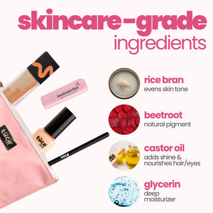 Hazelnut (Medium Shade) Face Tint & Peach Nail Glam Kit