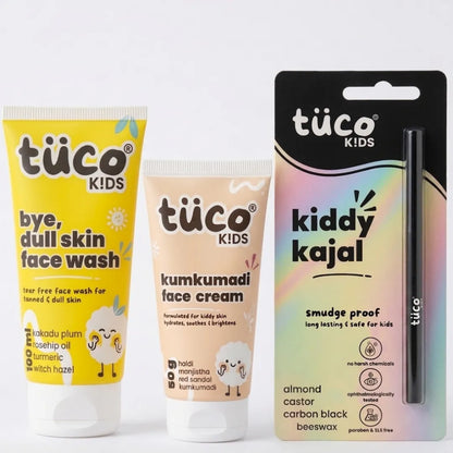 Festive Glow Kit: Dull Skin Face Wash + Kumkumadi Face Cream + Castor Kajal