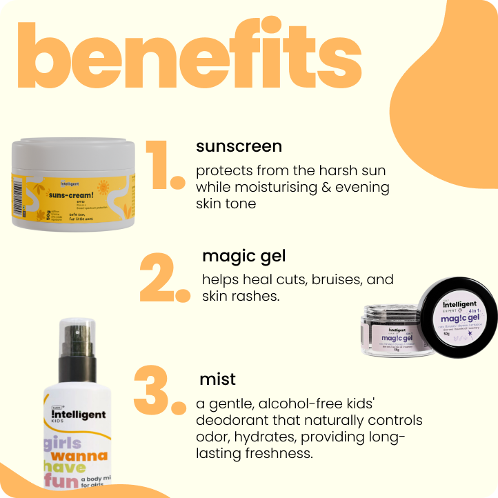 Summer pack for Girls: Say Bye to Sun Burn & Body Odour