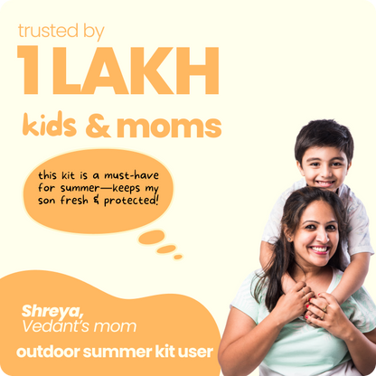 The Outdoor Summer Kit by Tuco Kids is a travel-friendly set designed to keep children fresh, protected, and comfortable during outdoor adventures. It includes essentials like body mist, wipes, mosquito repellent, and magic gel, all made with natural, kid-safe ingredients. Perfect for on-the-go care!