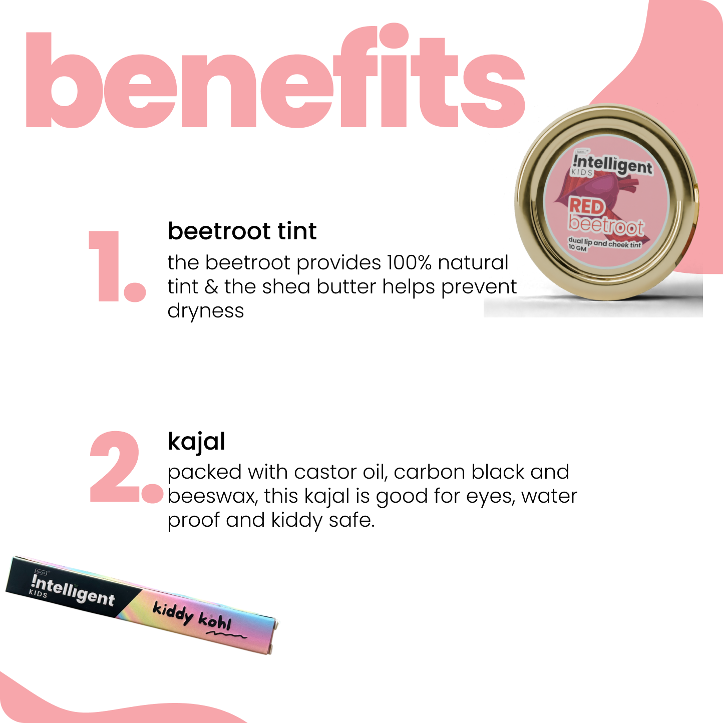 Makeup Essentials Gift Pack: Kajal + Beetroot Tint