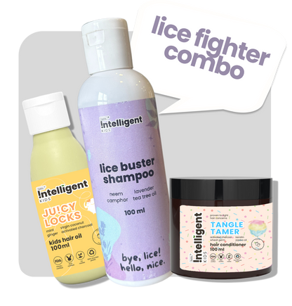 Lice Fighter Combo: Lice Shampoo 100ml + Hair Oil 100ml + Conditioner 100g