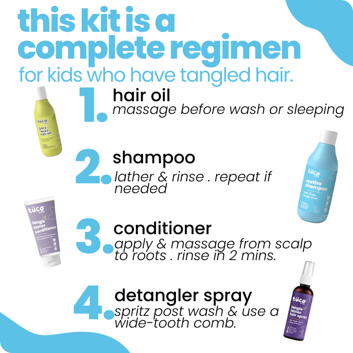 Ultimate Hair Care Kit: Shampoo 300g + Hair Oil 100ml + Conditioner 100g + Hair Detangler 100ml