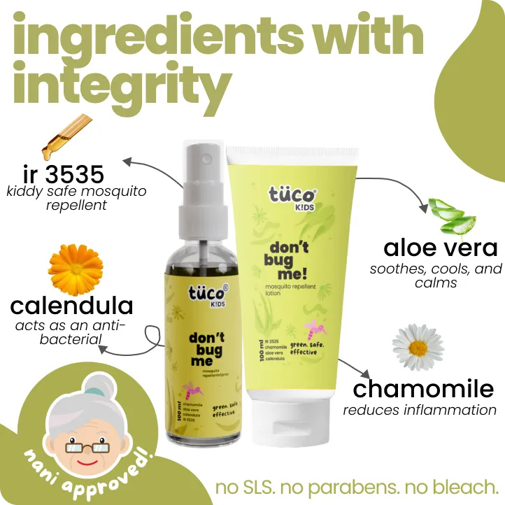 Natural Mosquito Repellent Lotion + Spray for Kids