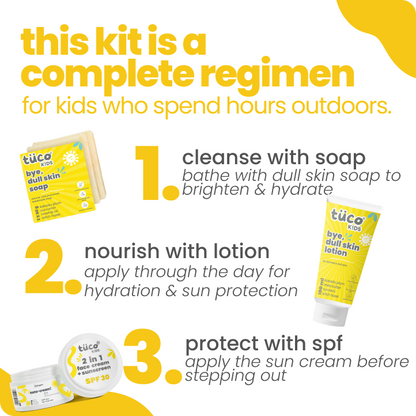 Dull Skin Regimen for Kids: Dull Skin Lotion + Dull Skin Soap + Sunscream SPF 30