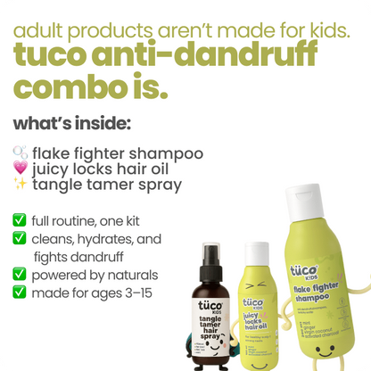Anti-Dandruff Regimen: Shampoo + Hair Oil + Detangler Spray