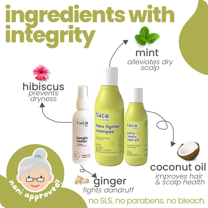 Anti-Dandruff Regimen: Shampoo + Hair Oil + Detangler Spray