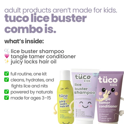 Anti-Lice Regimen: Shampoo + Conditioner + Hair Oil
