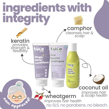 Anti-Lice Regimen: Shampoo + Conditioner + Hair Oil
