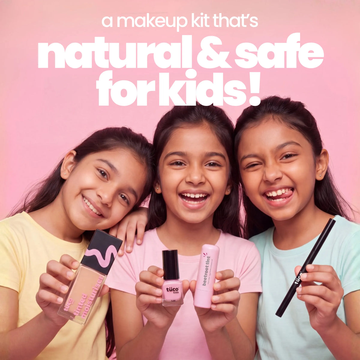 Caramel (Dark Shade) Face Tint & Pink Nail Glam Kit