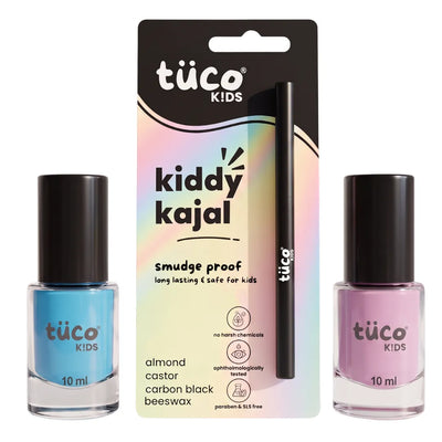 nontoxic makeup kit for kids- Nail Paint + Kajal