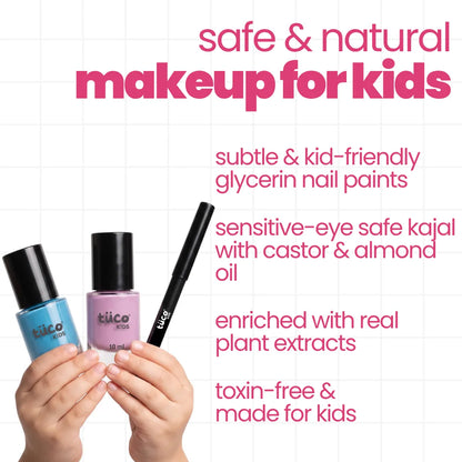 nontoxic makeup kit for kids- Nail Paint + Kajal