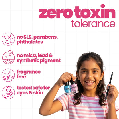 nontoxic makeup kit for kids- Nail Paint + Kajal
