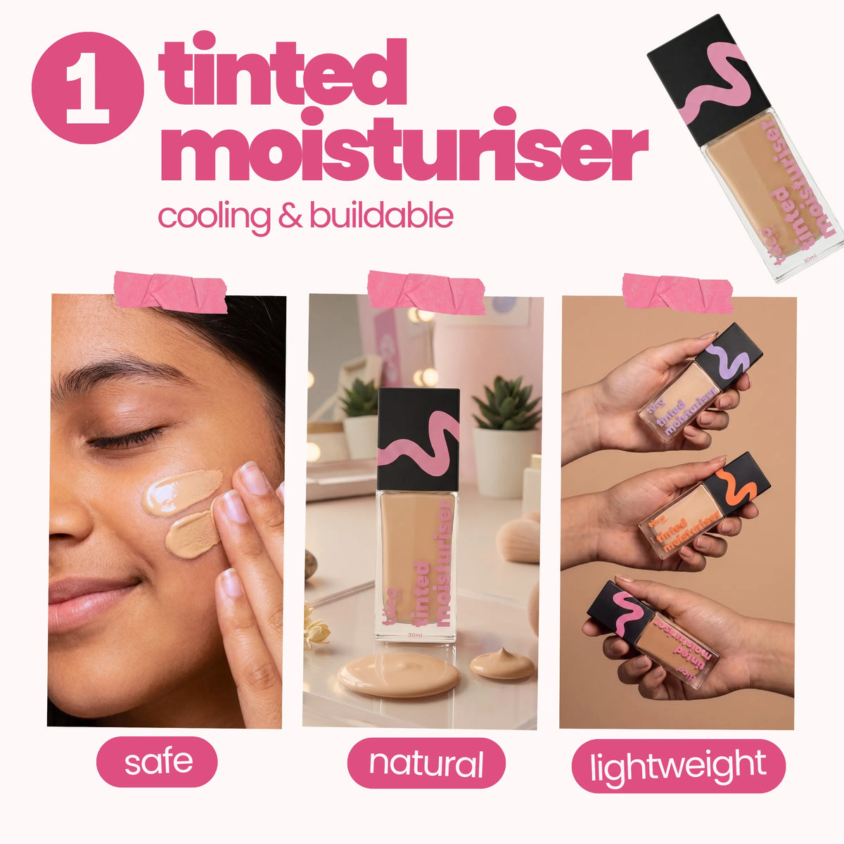 Caramel (Dark Shade) Face Tint & Pink Nail Glam Kit