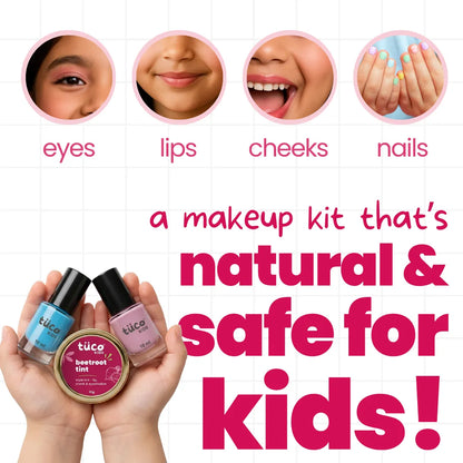 kid safe makeup gift pack- natural tint + nail paint