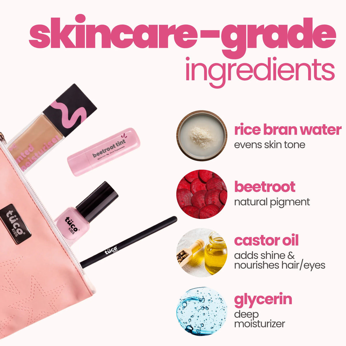 Caramel (Dark Shade) Face Tint & Pink Nail Glam Kit