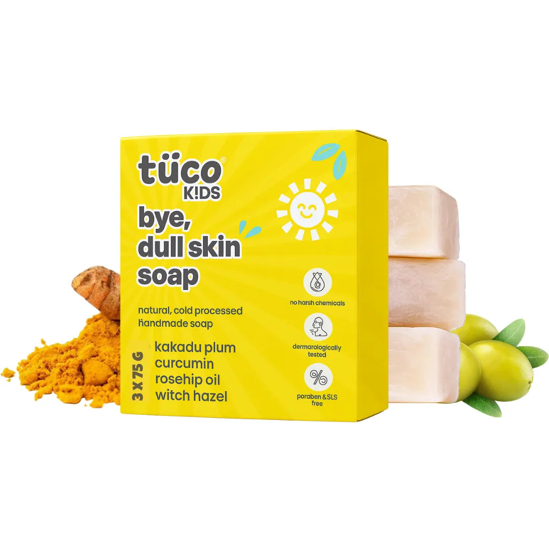 Bye, Dull Skin Kids Soap with Turmeric Pack of 3