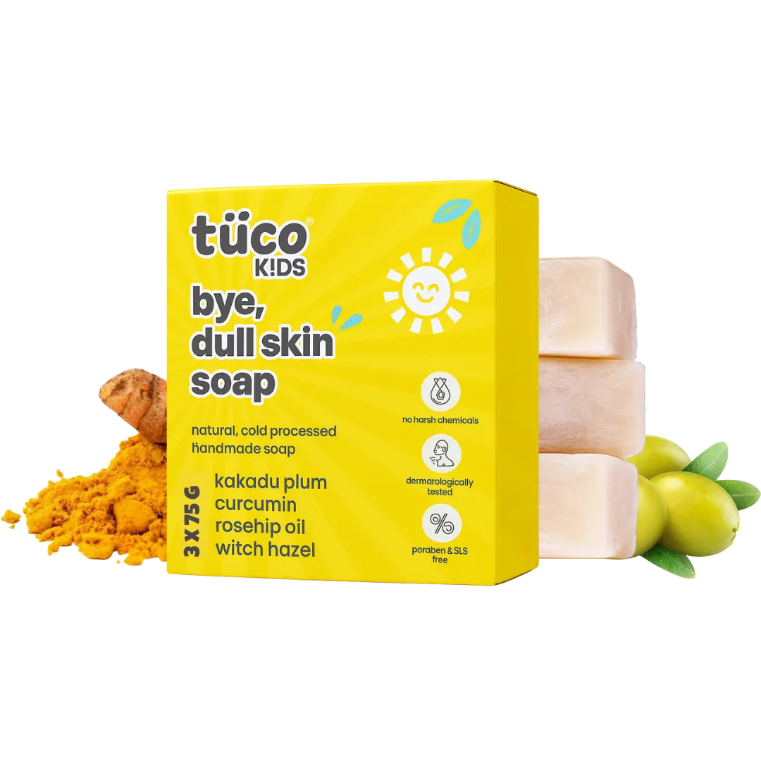 Bye, Dull Skin Kids Soap with Turmeric Pack of 3