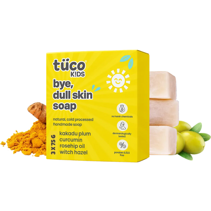 Bye, Dull Skin Kids Soap with Turmeric Pack of 3