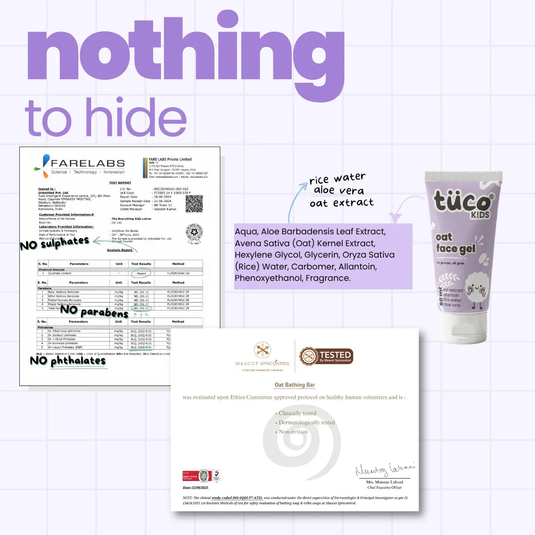 3-in-1 Oat Kit for Kids — lab test certificates and ingredient transparency | Tuco Kids