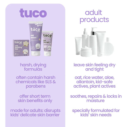3-in-1 Oat Kit for Kids — Tuco Kids vs adult products comparison | Tuco Kids