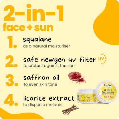 Saffron Face Cream & Sunscreen SPF-50 50g