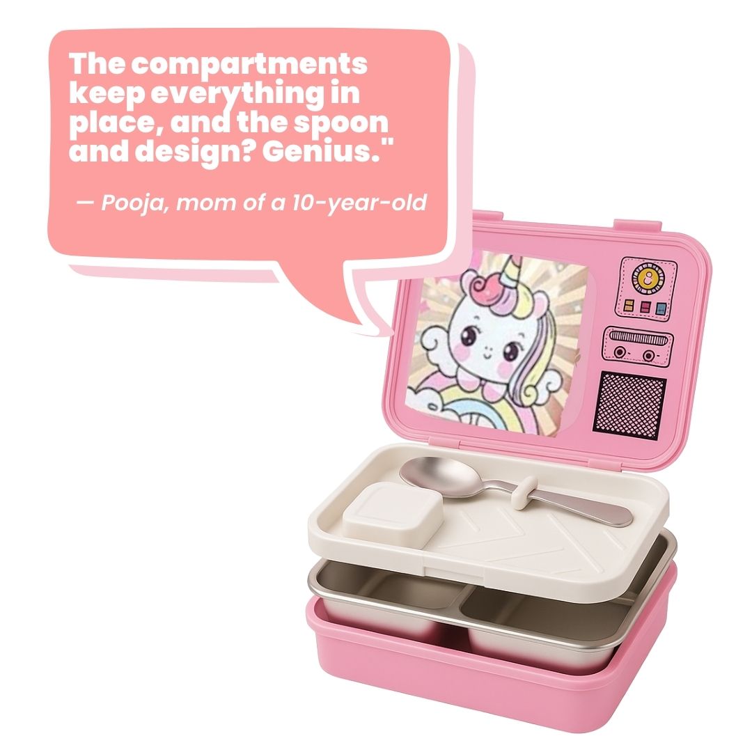 Tuco Kids 3 Compartment Bento Lunch Box!