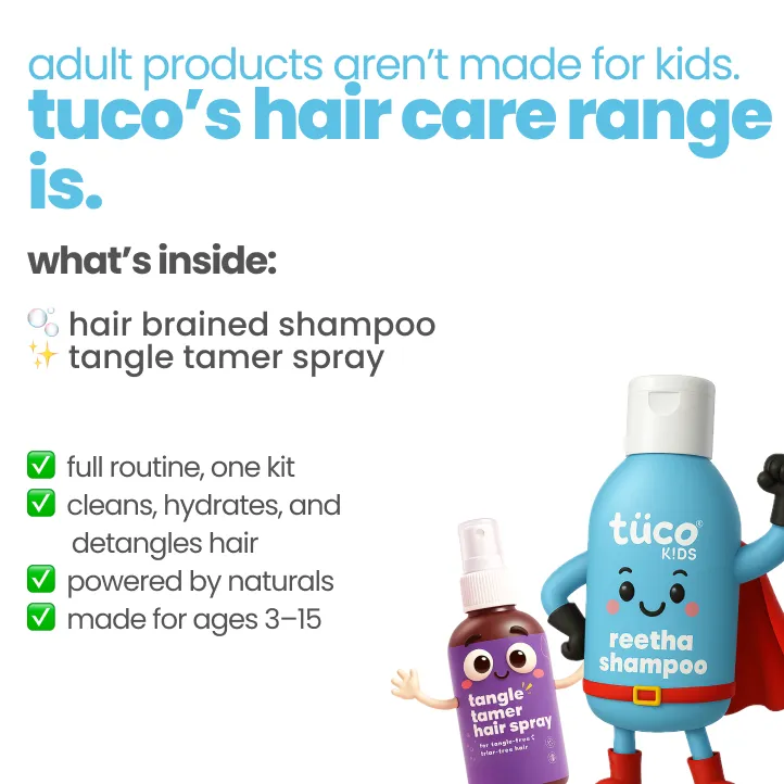 Haircare Duo: Reetha Shampoo + Detangler Spray