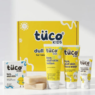 4-in-1 Dull Skin Kit for Kids: Face Wash + Soap + Sunscreen + Lotion