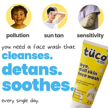 bye, dull skin face wash for kids - 100ml